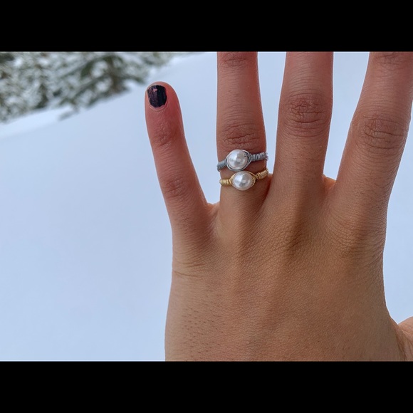 Champagne Single Pearl Ring - Picture 4 of 4